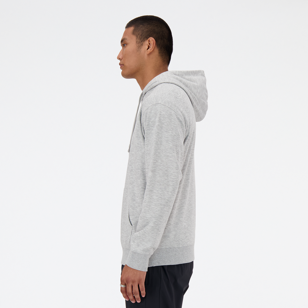 New Balance Sport Essentials Small Logo French Terry Hoodie in GRAU