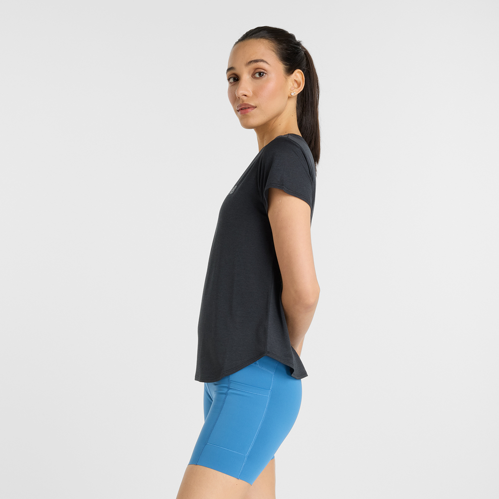 New Balance W Sport Core Heather T-Shirt in SCHWARZ