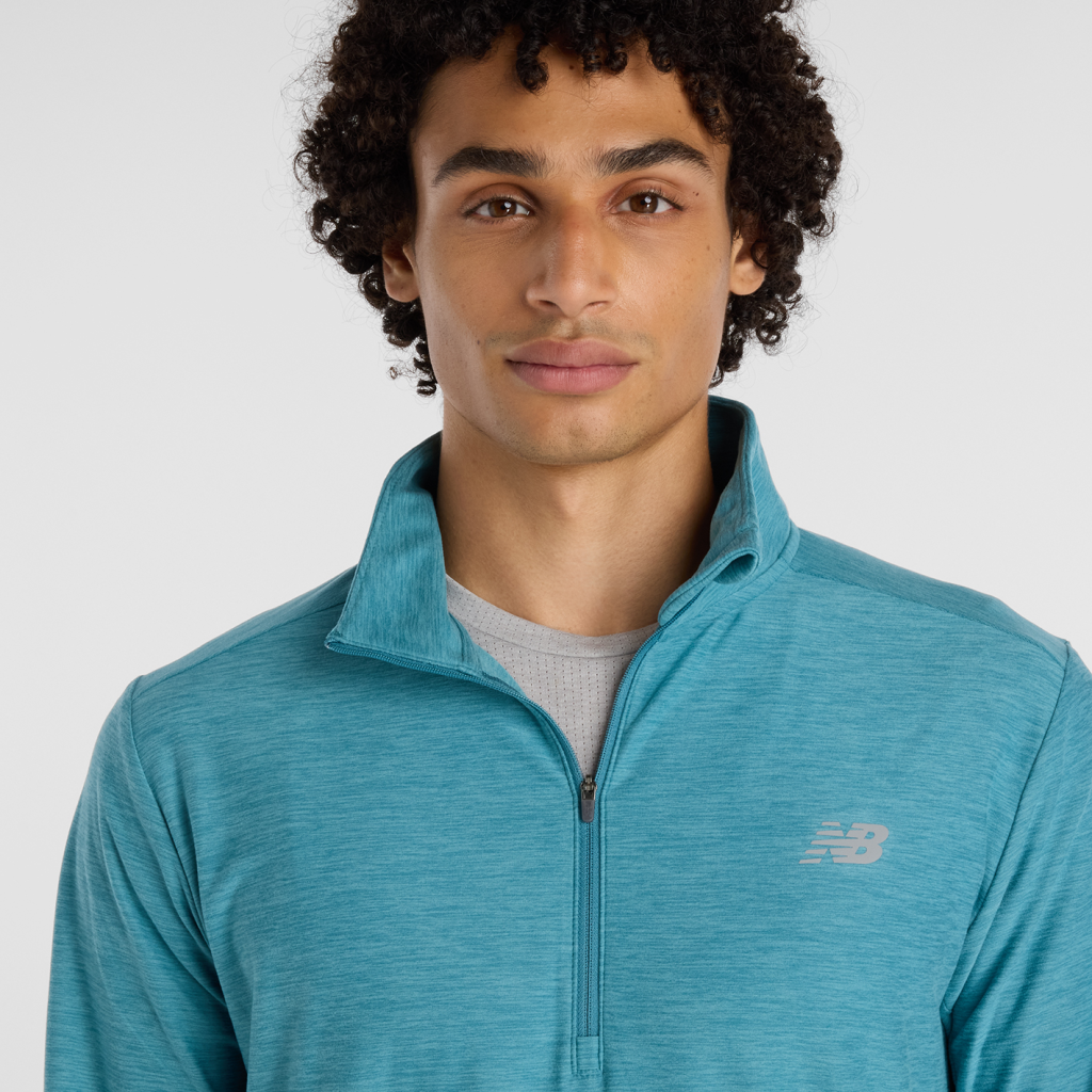 New Balance Space Dye 1/4 Zip in BLAU