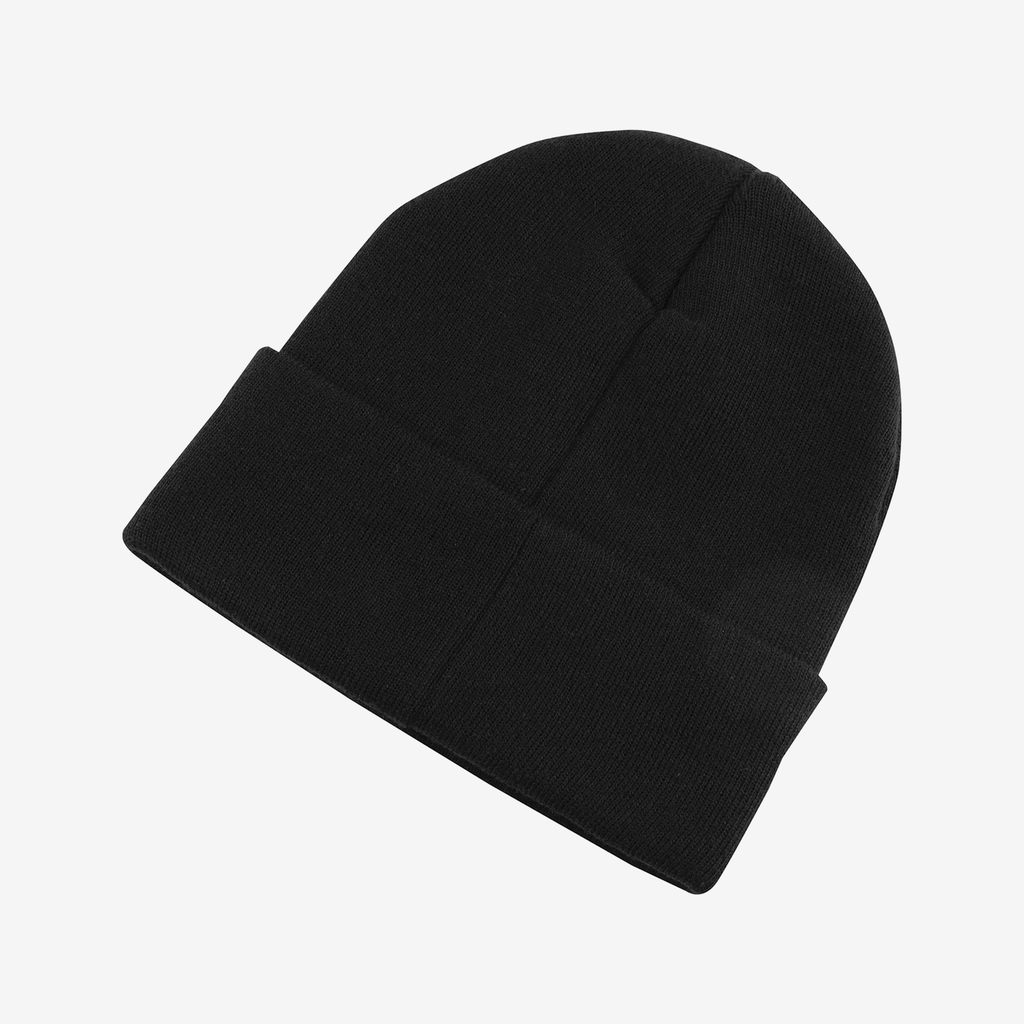 New Balance Cuffed Beanie Flying NB Logo in SCHWARZ
