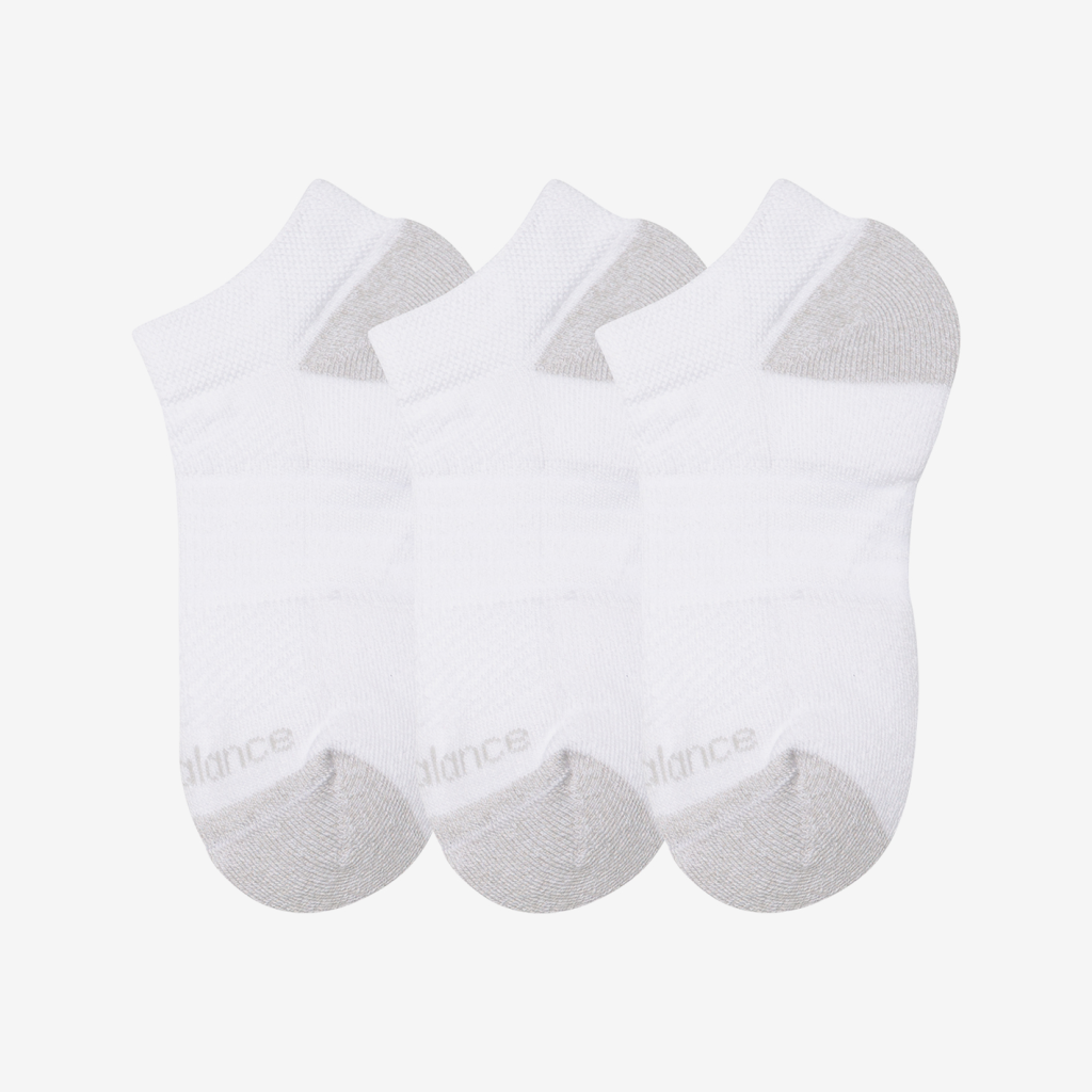 New Balance Youth Active No Show Socks 3 Pack in WEISS