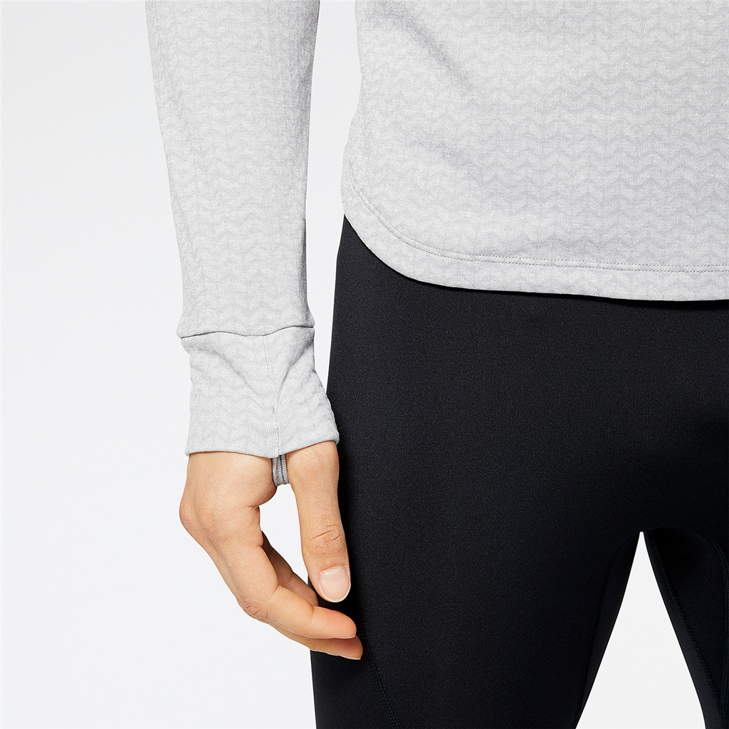 New Balance NB Heat Grid Half Zip in GRAU