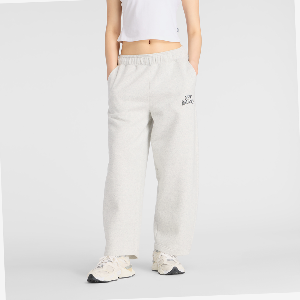New Balance W Linear Heritage Fleece Barrel Pant in GRAU