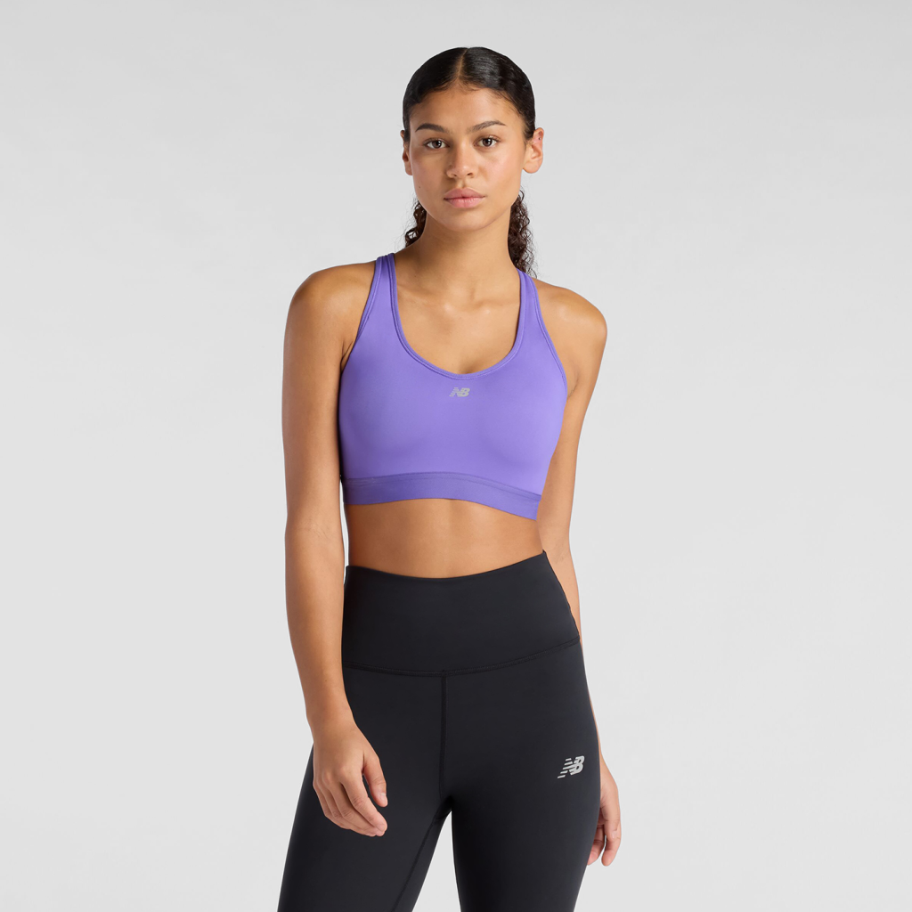 New Balance W NB Essential Run Bra in VIOLETT