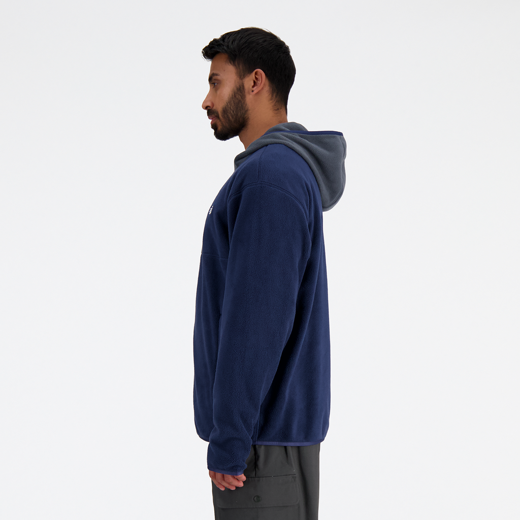 New Balance Polar Fleece Hooded Jacket in BLAU