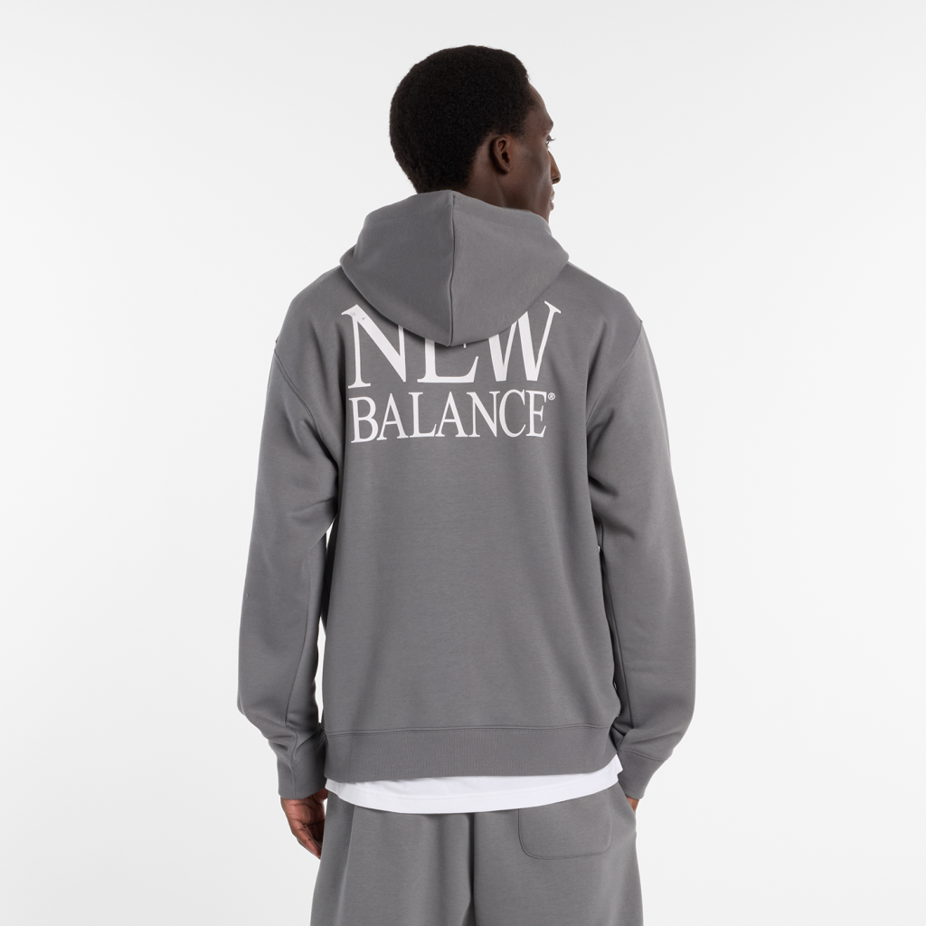 New Balance Reimagined Fleece Hoodie in GRAU