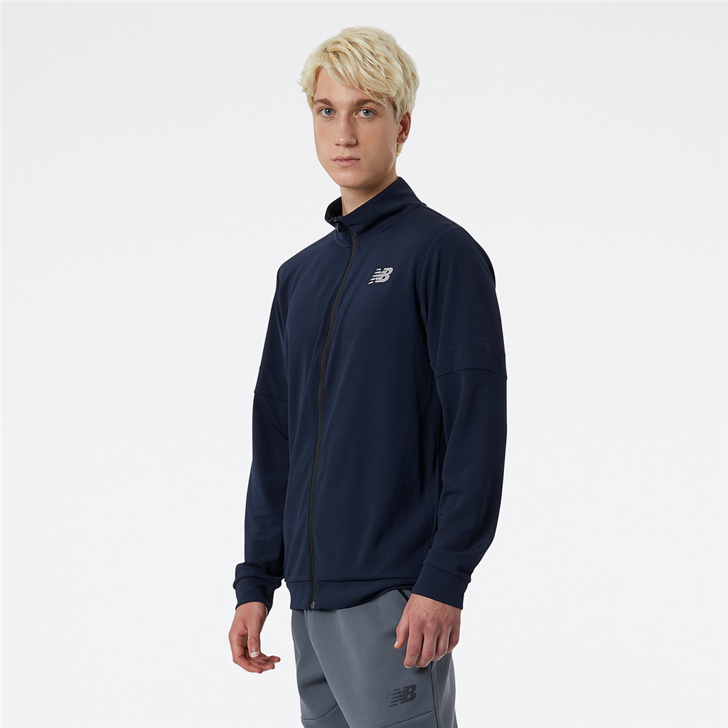 New Balance NB Tech Training Knit Track Jacket in BLAU