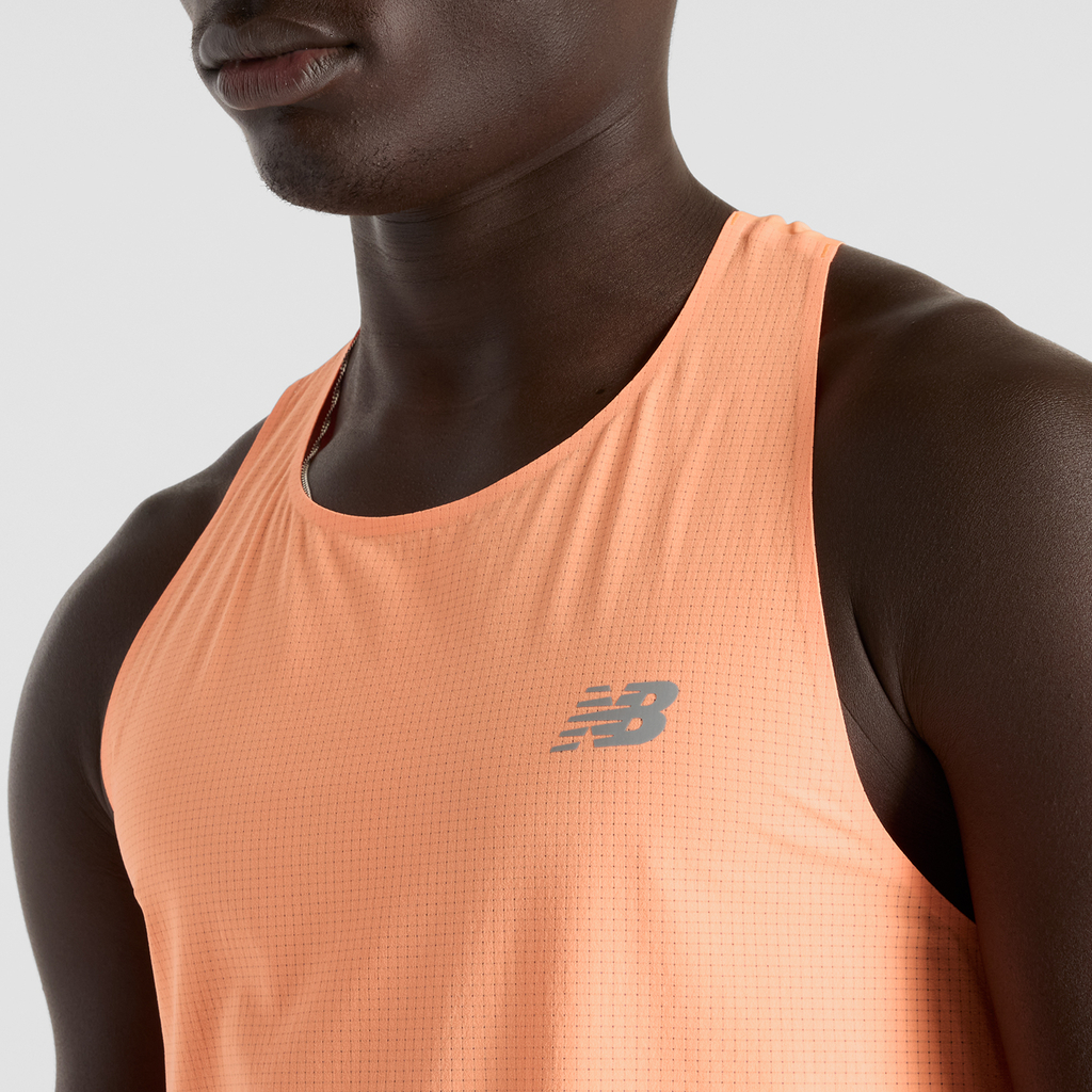 New Balance Race Day Ultra Light Singlet in ORANGE
