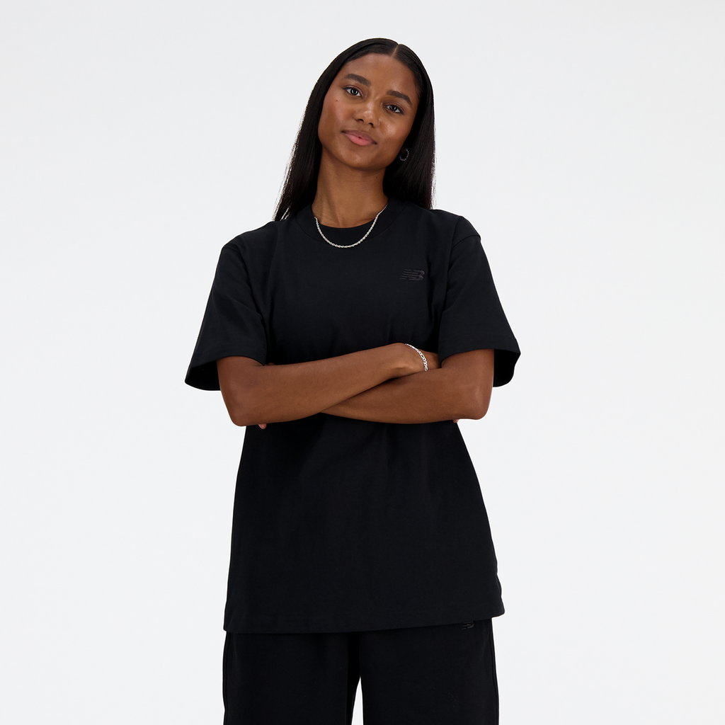 New Balance W NB Athletics Jersey T-Shirt in SCHWARZ