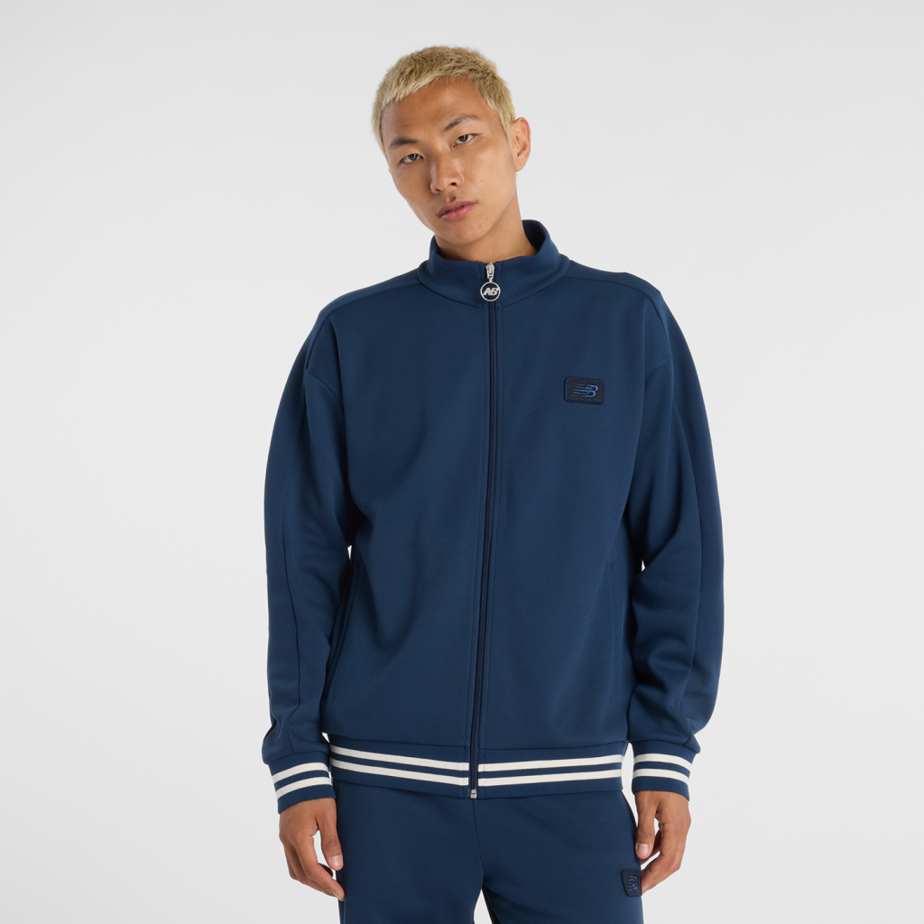 New Balance Post Season Pique Track Jacket in BLAU