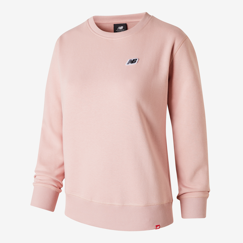 New Balance W NB Small Logo Crew Sweat in PINK