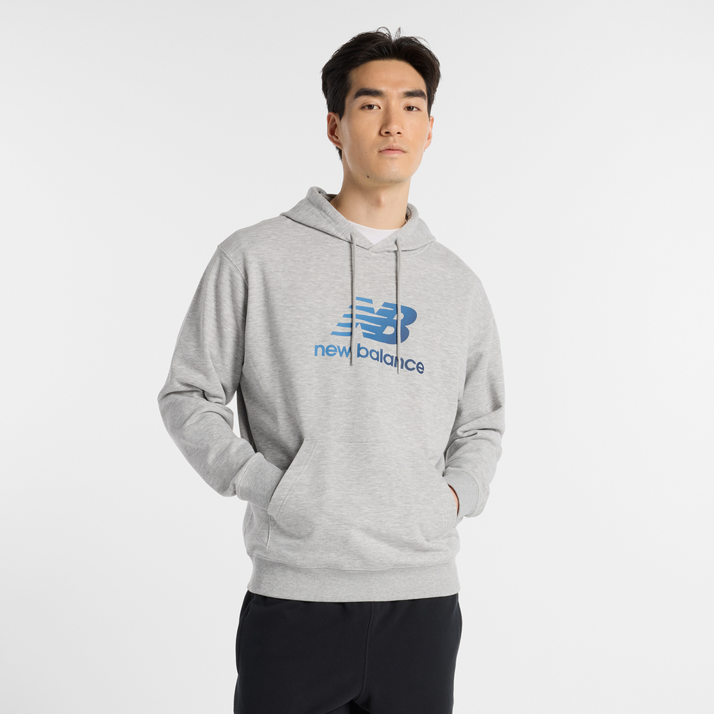 New Balance Sport Essentials Gradient Logo Hoodie in GRAU