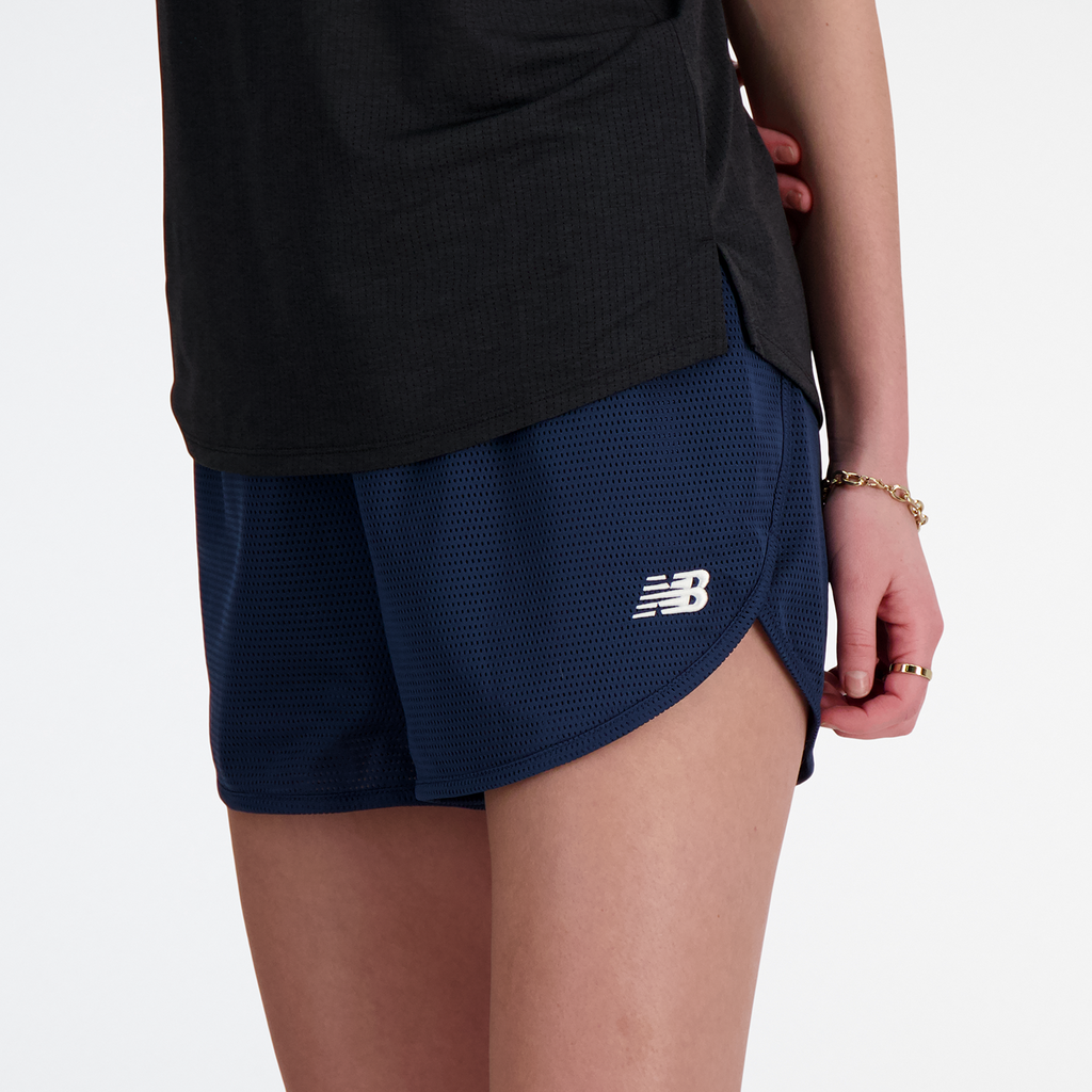 New Balance W NB Athletics Mesh Short in BLAU