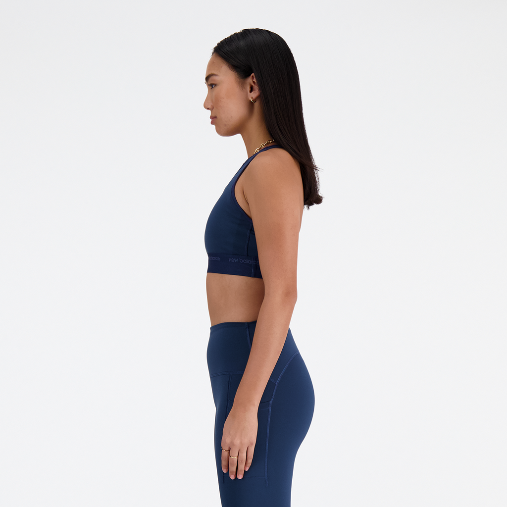 New Balance W Medium Support Sleek Pace Bra in BLAU