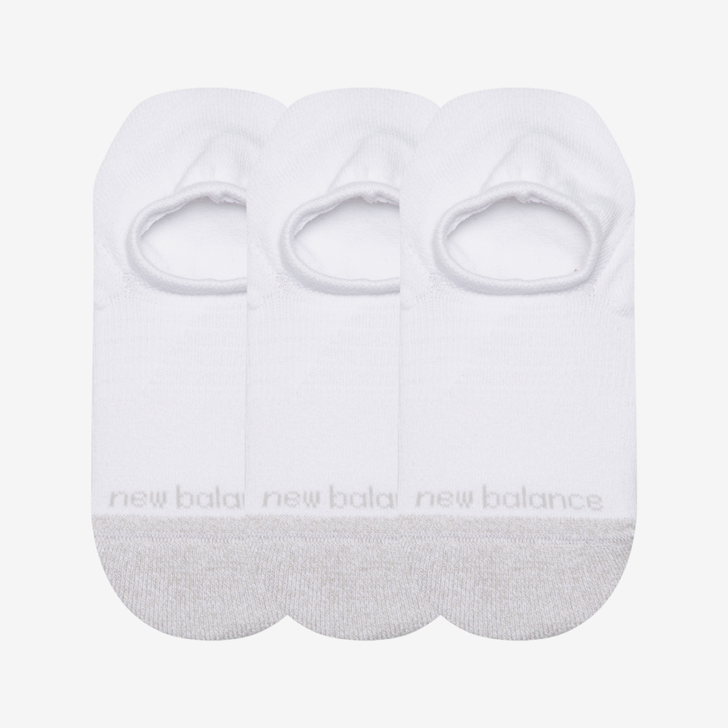 New Balance Active Invisible Socks 3 Pack in WEISS