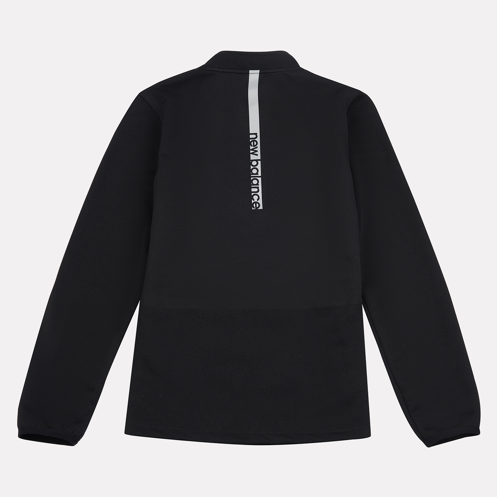 New Balance B NB Tricot Full Zip Funnel Top in SCHWARZ