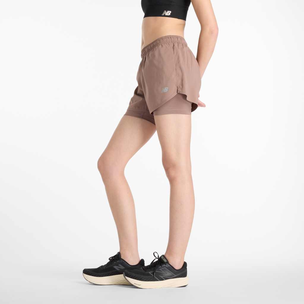 New Balance W Sport Essentials 2 In 1 Short 3 Inch in BRAUN