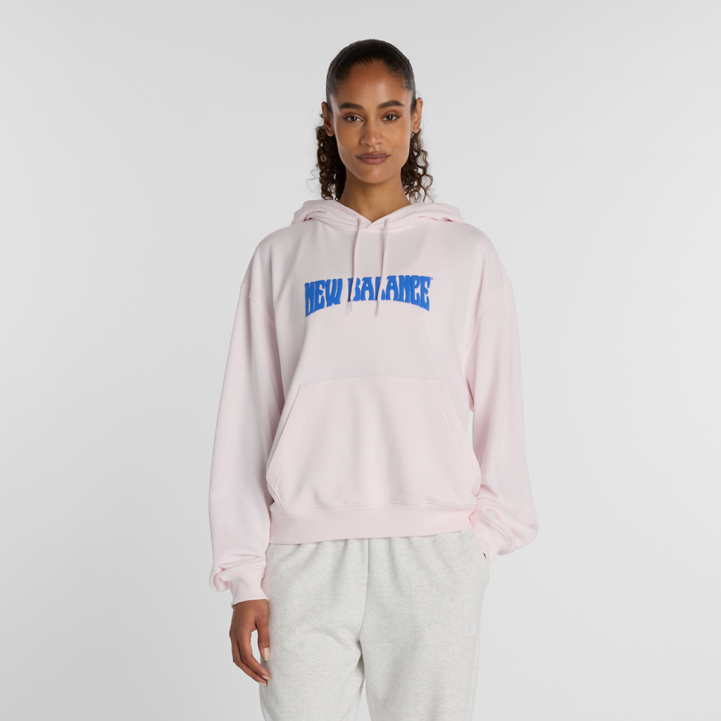 New Balance W Wavy Oversized Hoodie in PINK