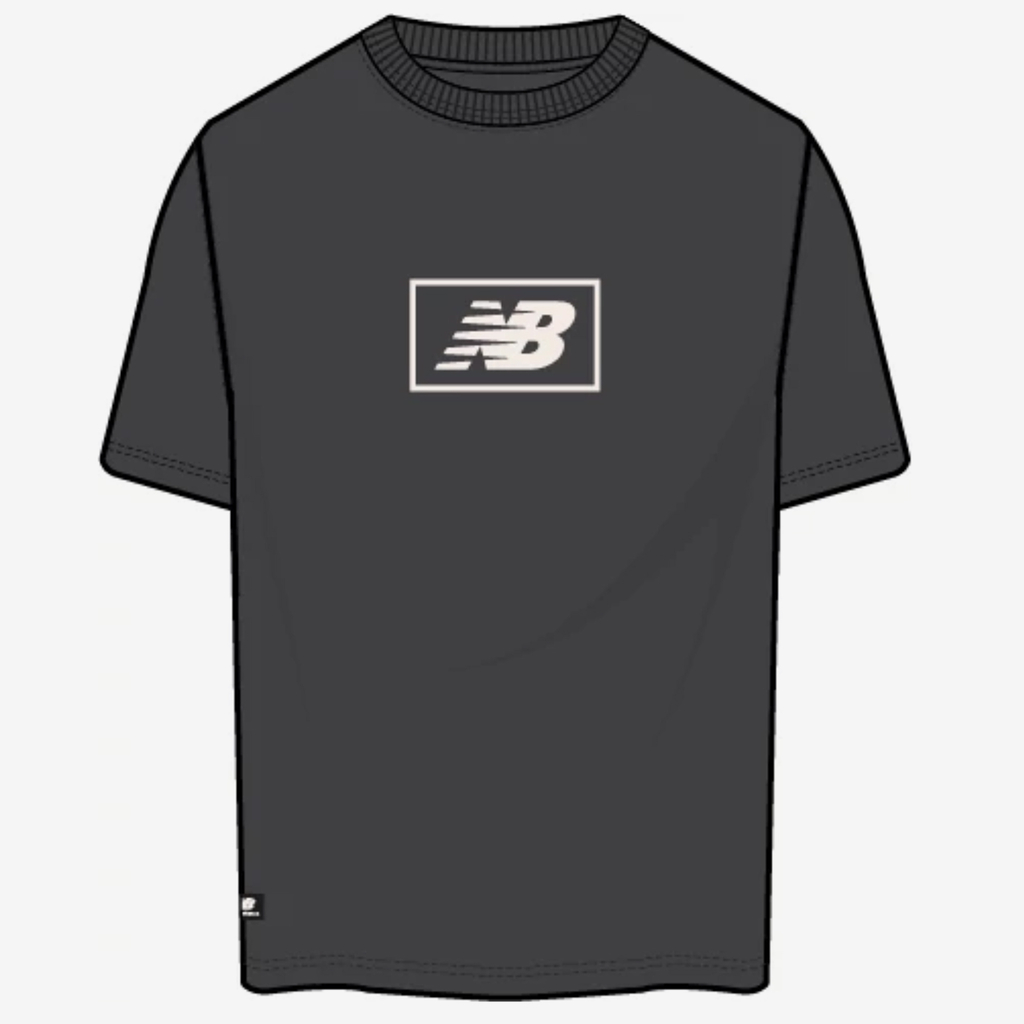New Balance Y NB Essentials Logo T-Shirt in SCHWARZ