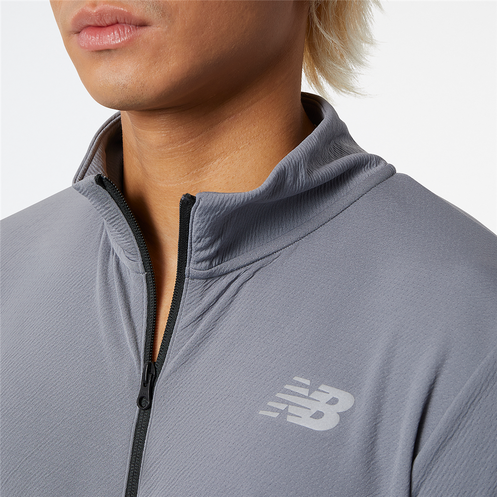 New Balance NB Tech Training Knit Track Jacket in GRAU