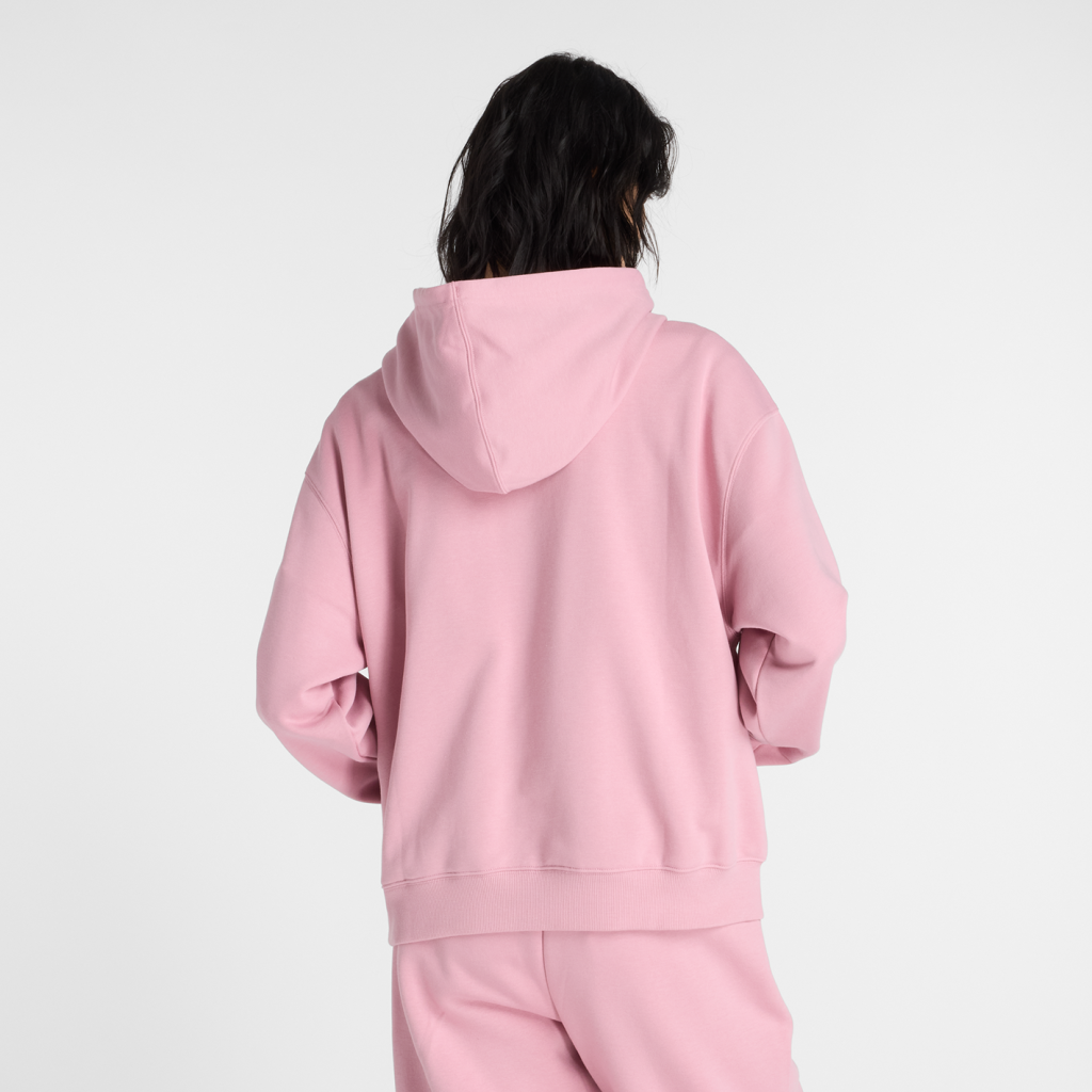 New Balance W Sport Essentials French Terry Small Logo Hoodie in ROT