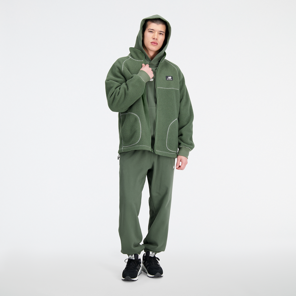 New Balance Athletics Polar Fleece Full Zip in GRÜN