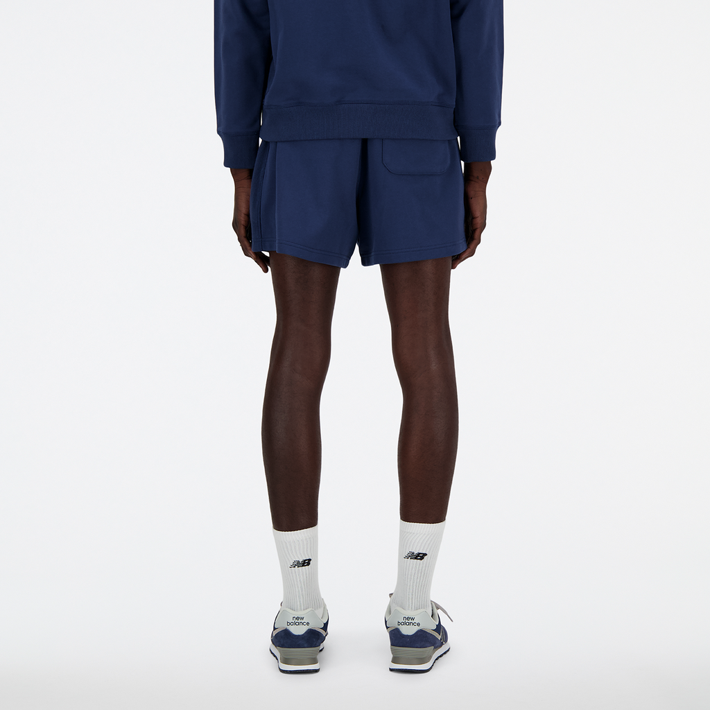 New Balance NB Athletics French Terry Short 5 Inch in BLAU