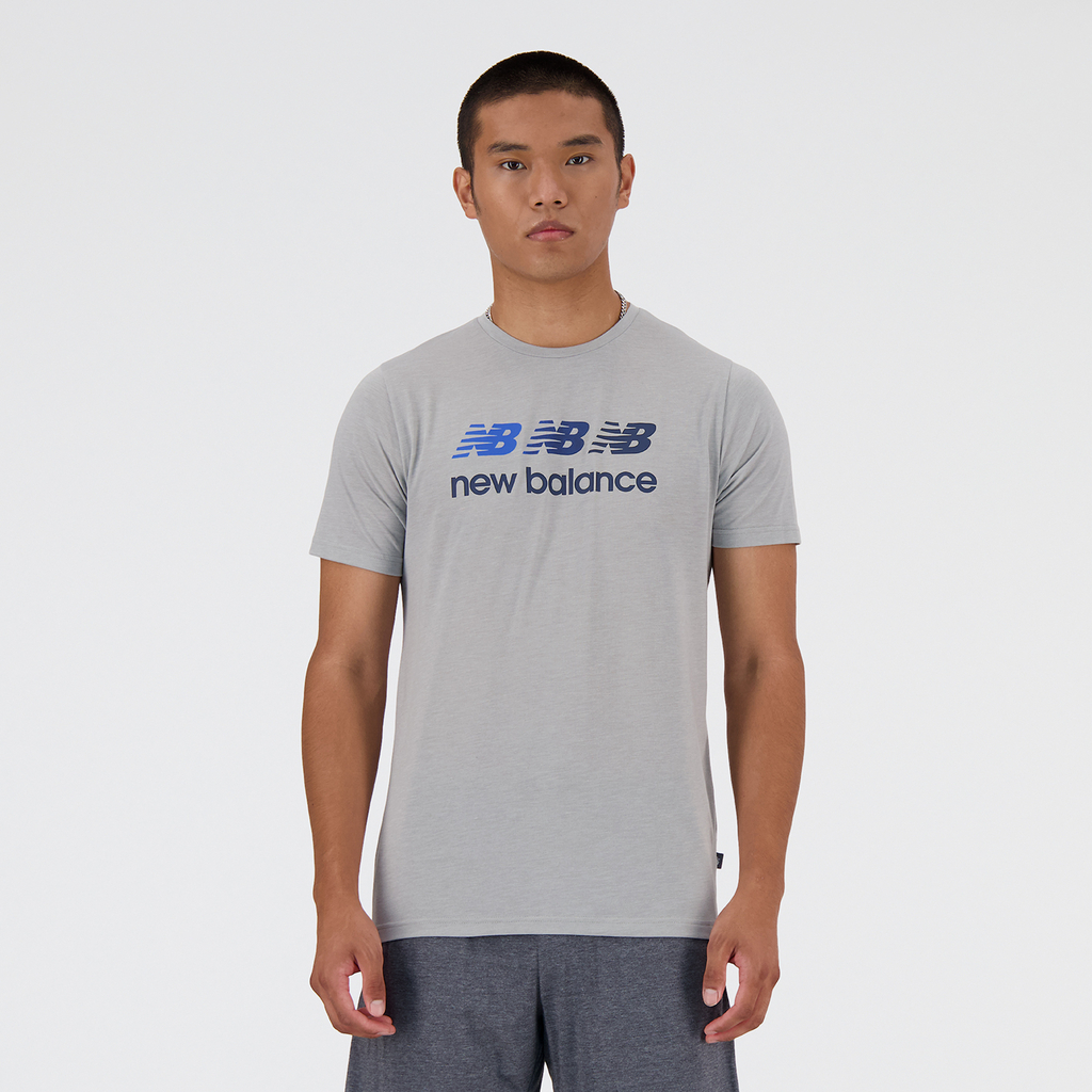 New Balance New Balance Heathertech Graphic T-Shirt in GRAU