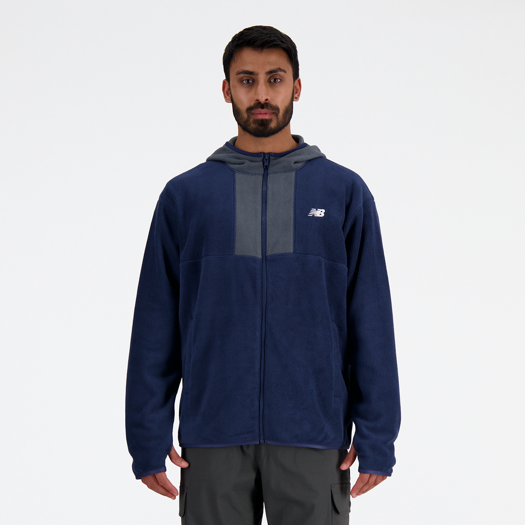 New Balance Polar Fleece Hooded Jacket in BLAU