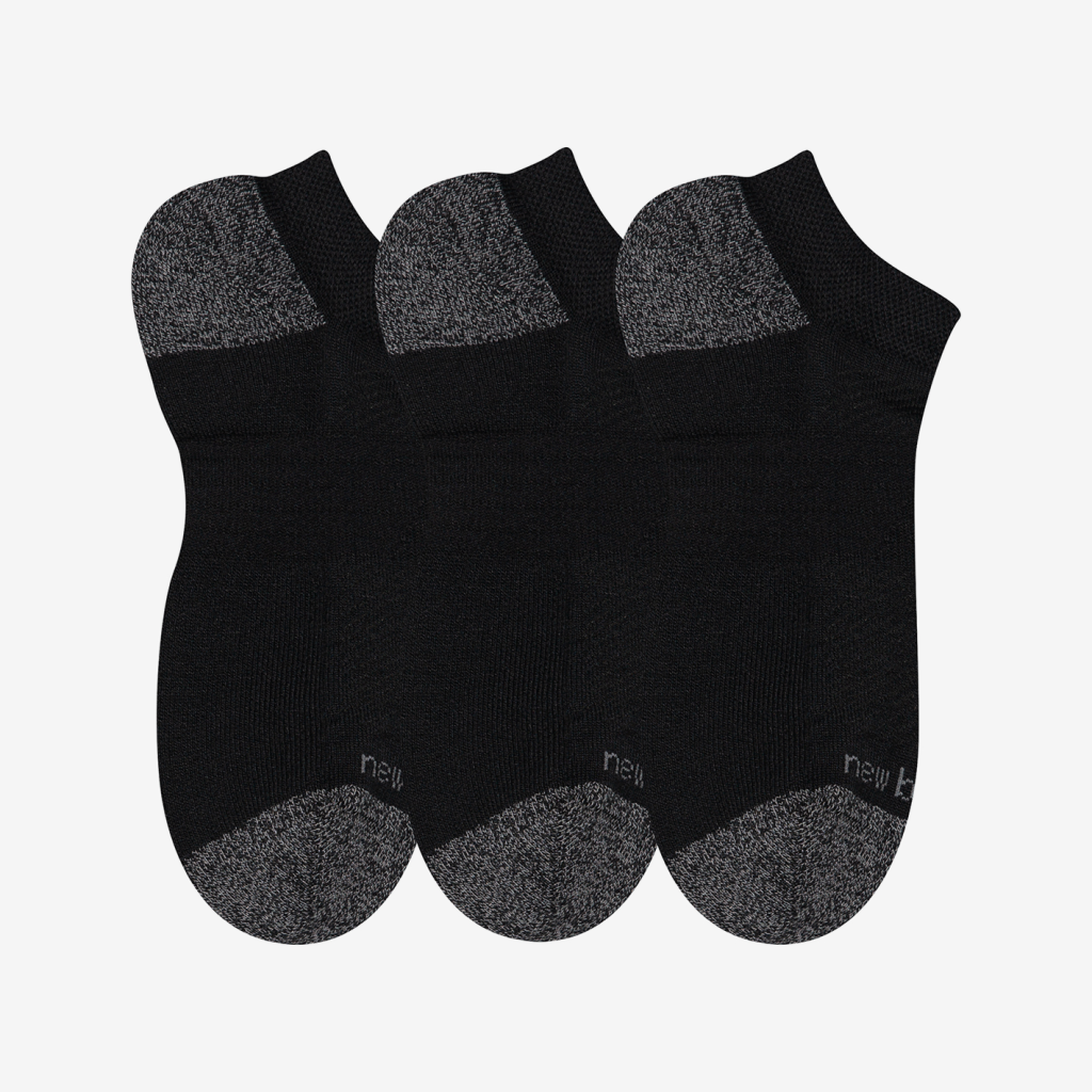 New Balance Active No Show Socks 3 Pack in SCHWARZ