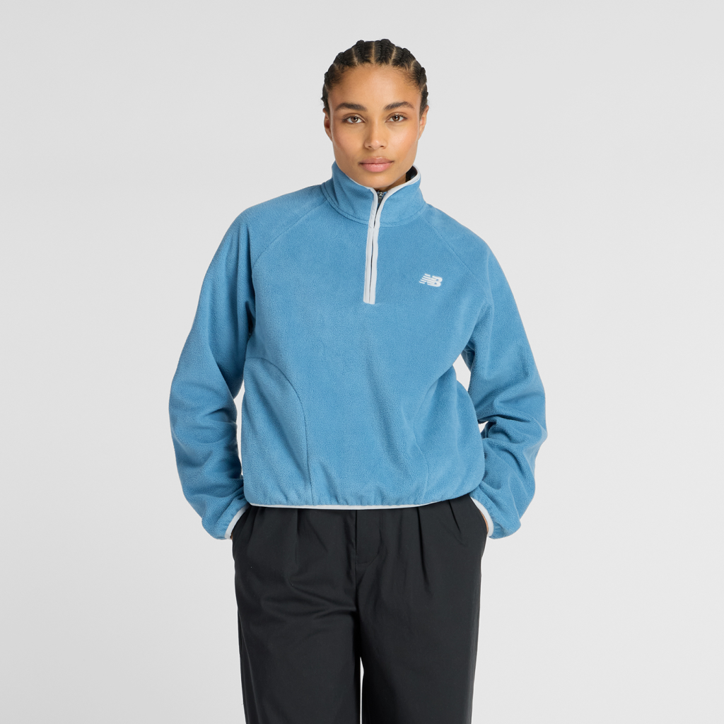 New Balance W Polar Fleece Half Zip in BLAU