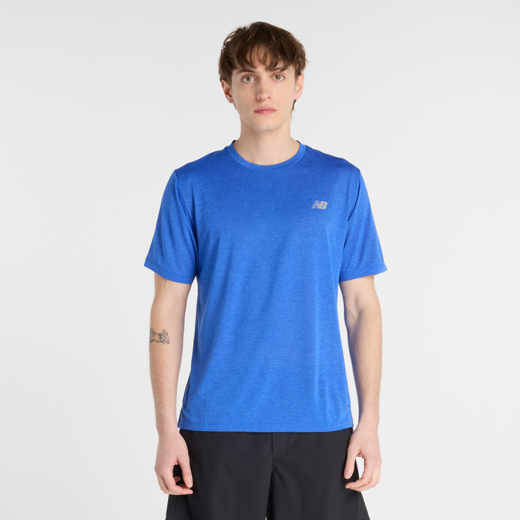 New Balance NB Athletics Run T-Shirt in BLAU
