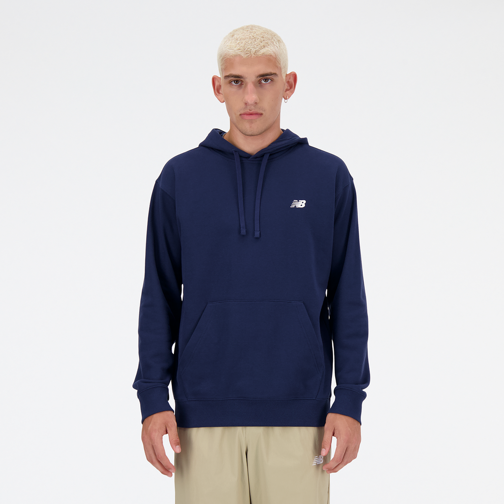 New Balance Sport Essentials Small Logo French Terry Hoodie in BLAU