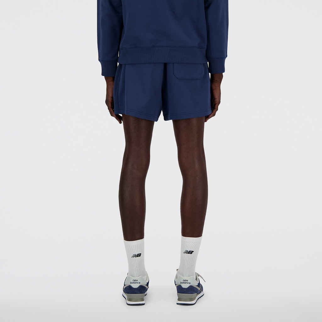 New Balance NB Athletics French Terry Short 5 Inch in BLAU