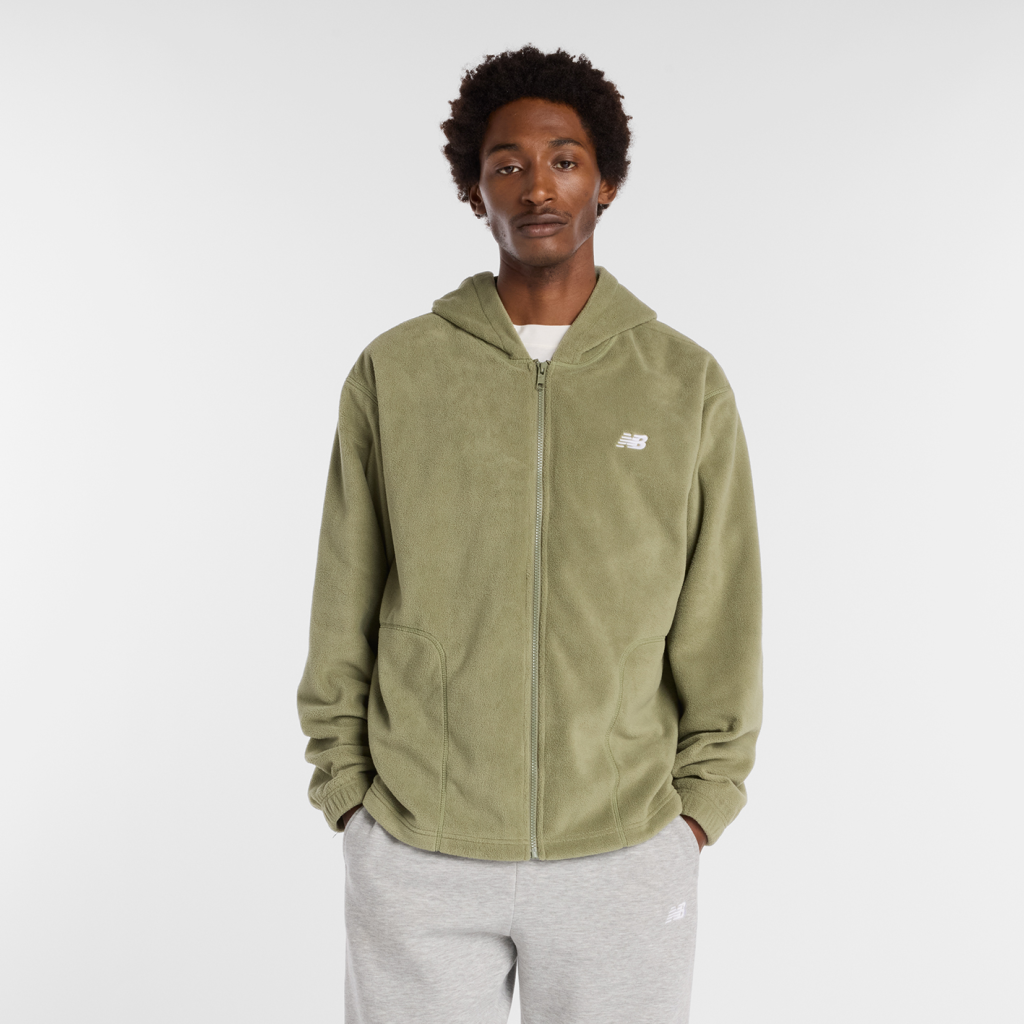 New Balance Sport Polar Fleece Full Zip in GRÜN