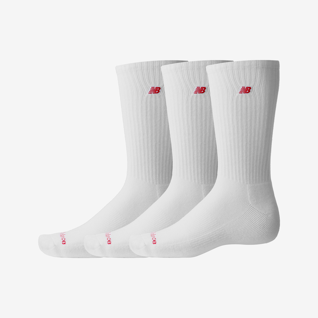 New Balance Patch Logo Crew 3 Pack in WEISS