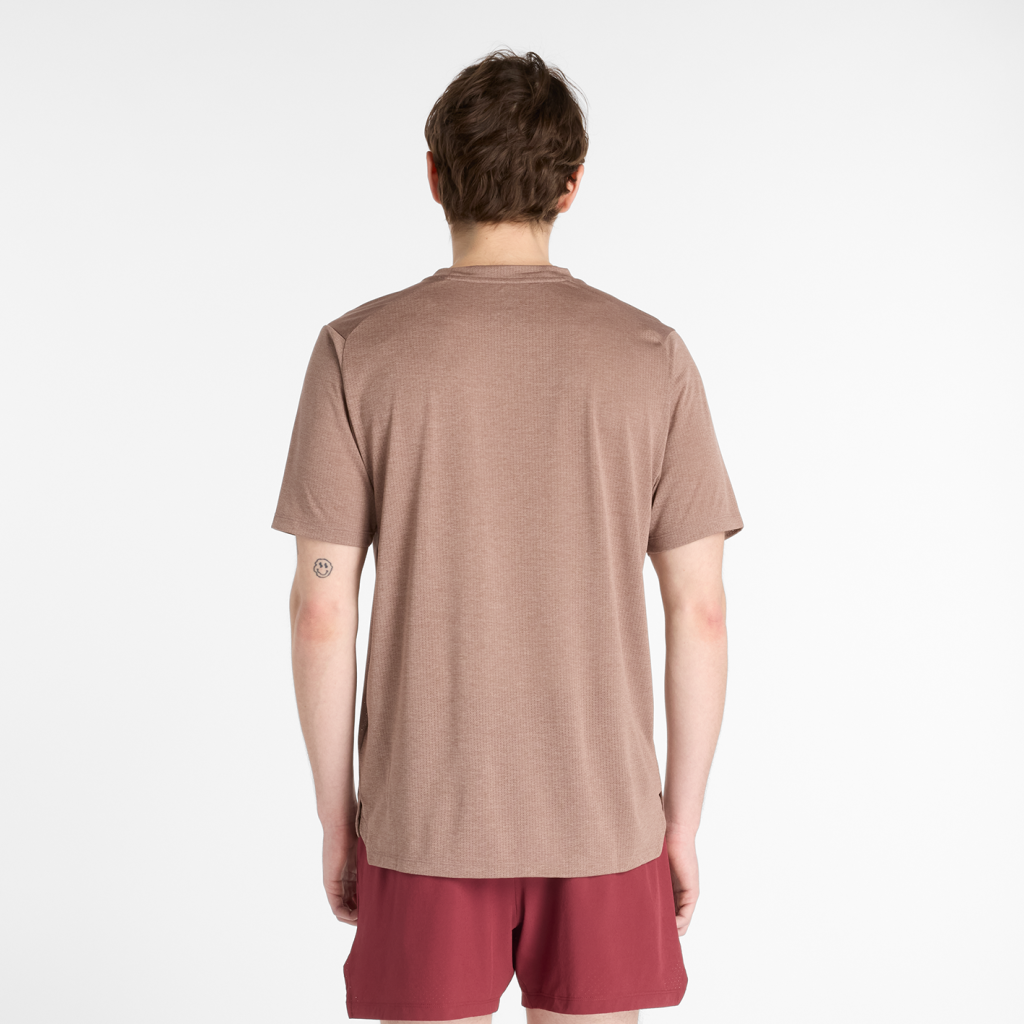 New Balance NB Athletics Run T-Shirt in BRAUN