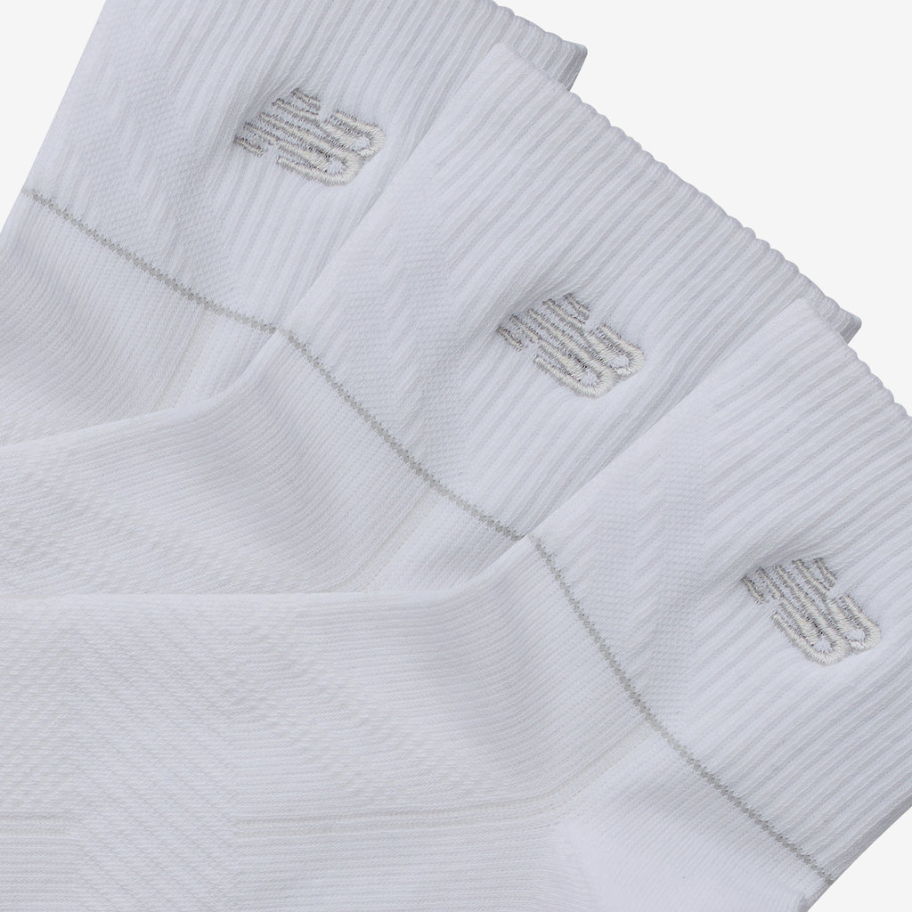 New Balance Running Repreve Ankle Socks 3 Pack in WEISS