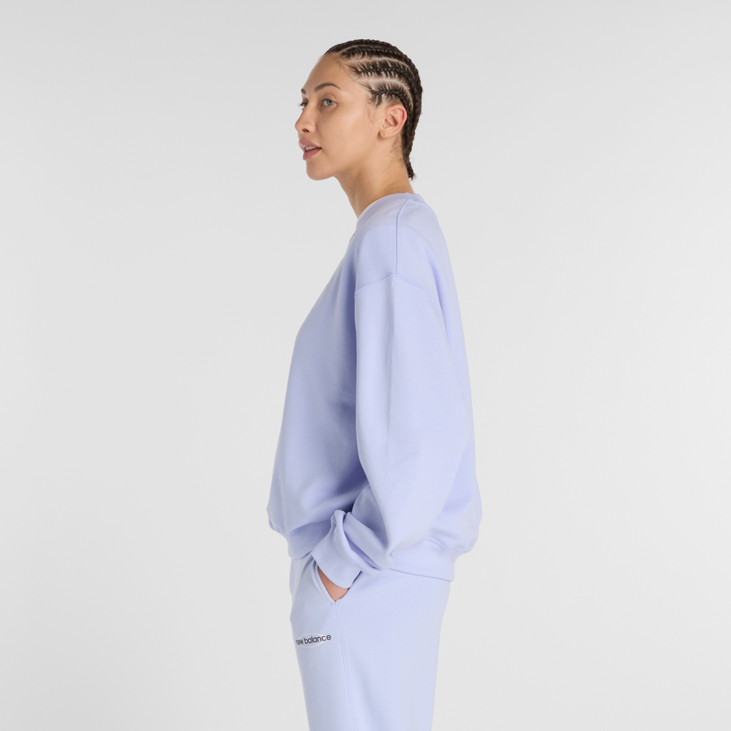 New Balance W NB Athletics French Terry Crew in VIOLETT