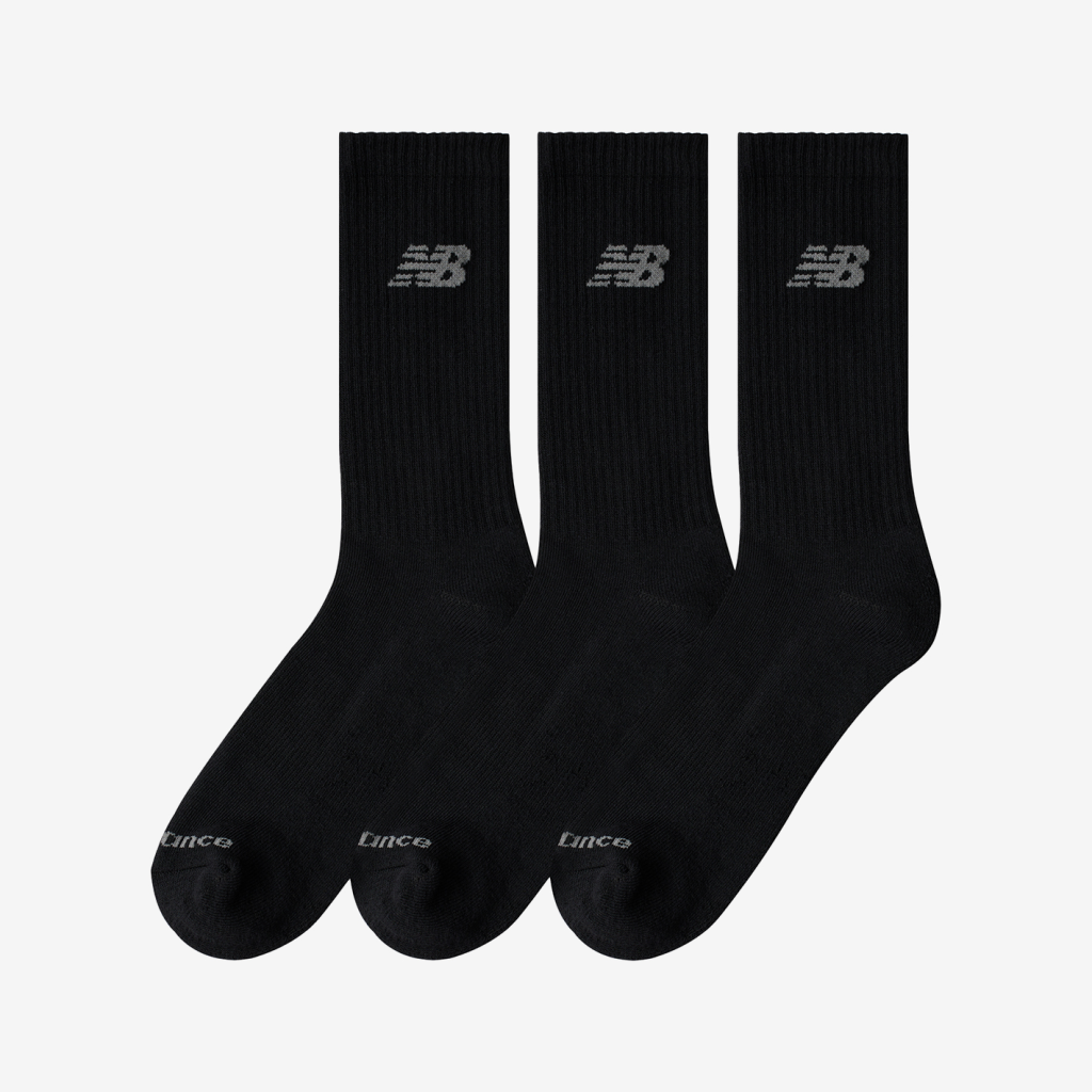 New Balance Performance Basic Crew 3 Pack in SCHWARZ