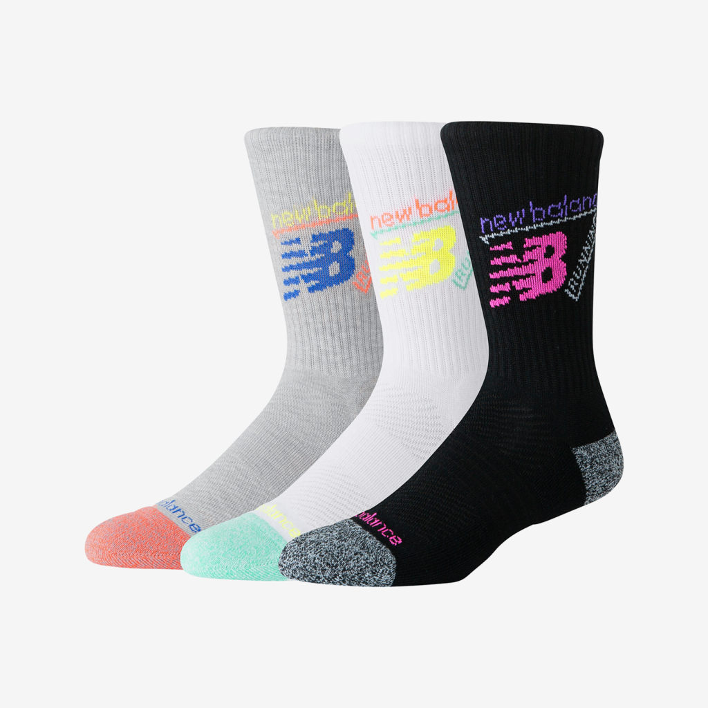 New Balance Active Graphic Crew Socks 3 Pack in MEHRFARBIG
