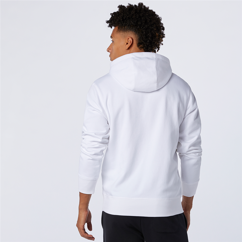 Essentials Stacked Logo PO Hoodie white model_bild_back_brandshop