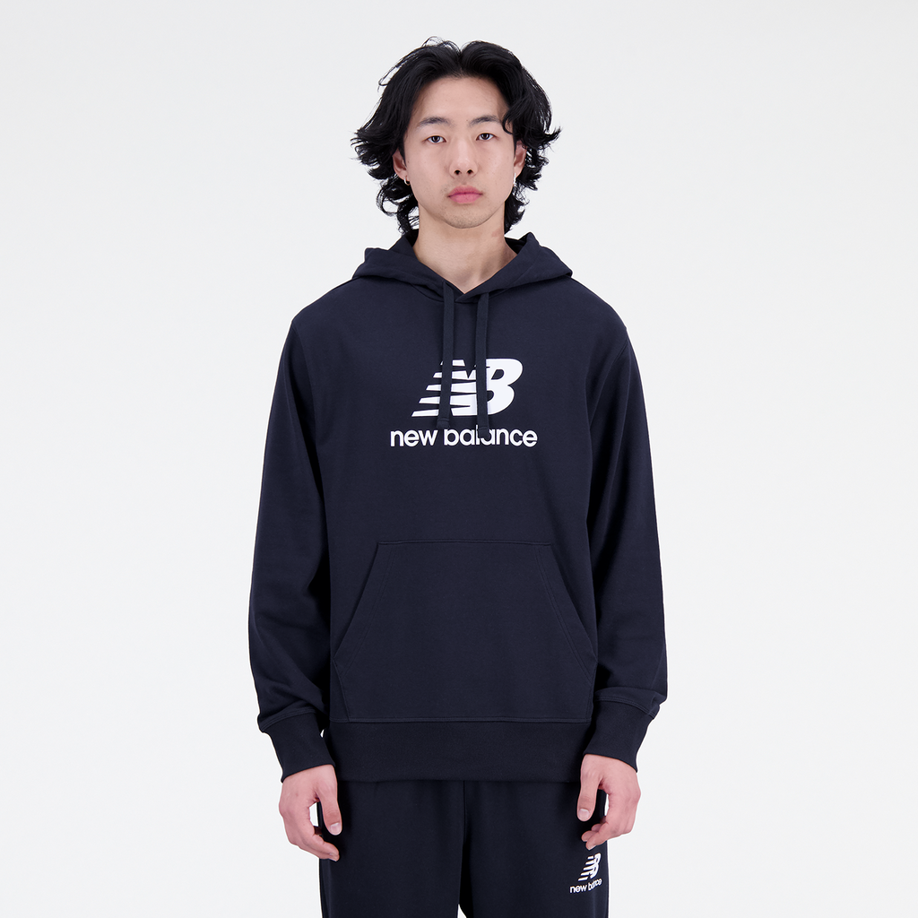 Essentials Stacked Logo Hoodie black Hauptbild_brandshop