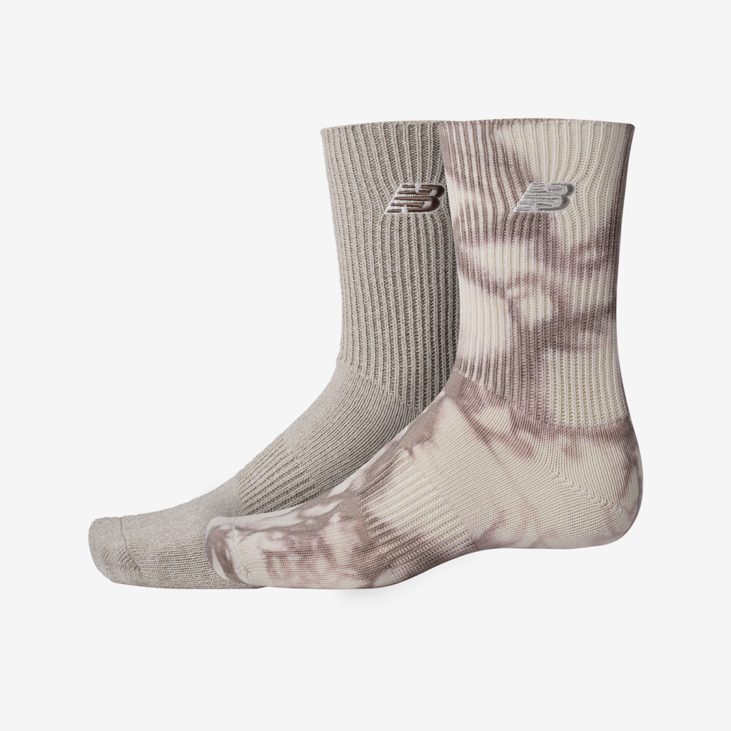 New Balance Ribbed Cuff Mid Calf Socks 2 Pack in MEHRFARBIG