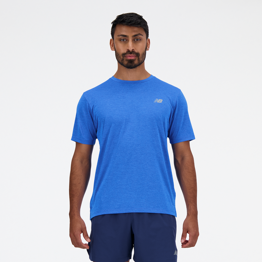 NB Athletics Run T-Shirt blue oasis heather Hauptbild_brandshop