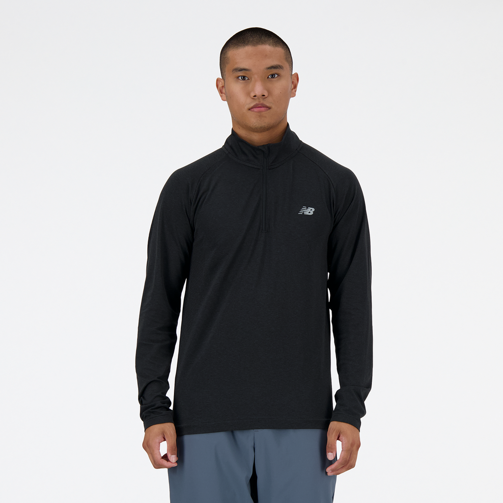 NB Athletics Seamless 1/4 Zip black Hauptbild_brandshop