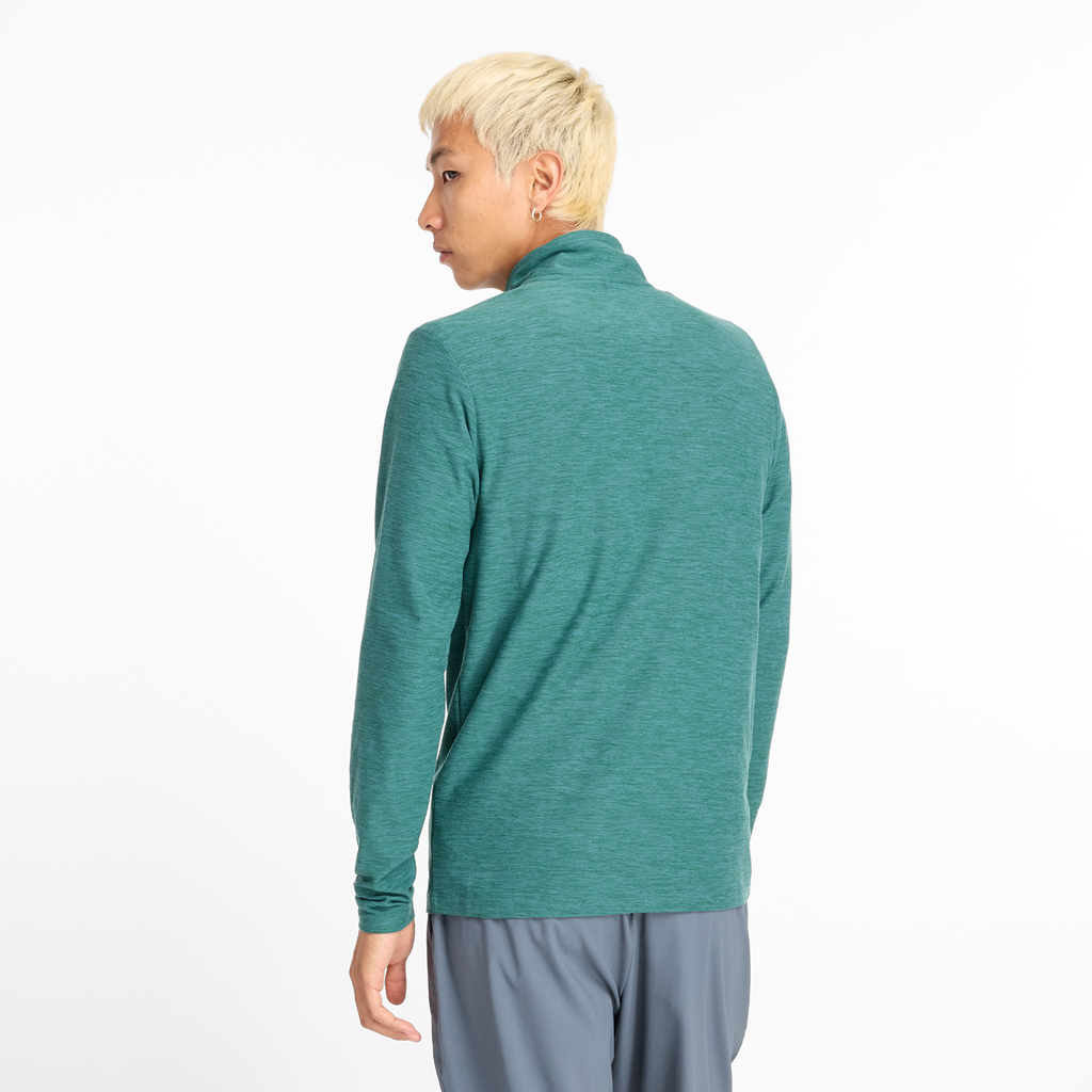 Space Dye 1/4 Zip new spruce model_bild_back_brandshop