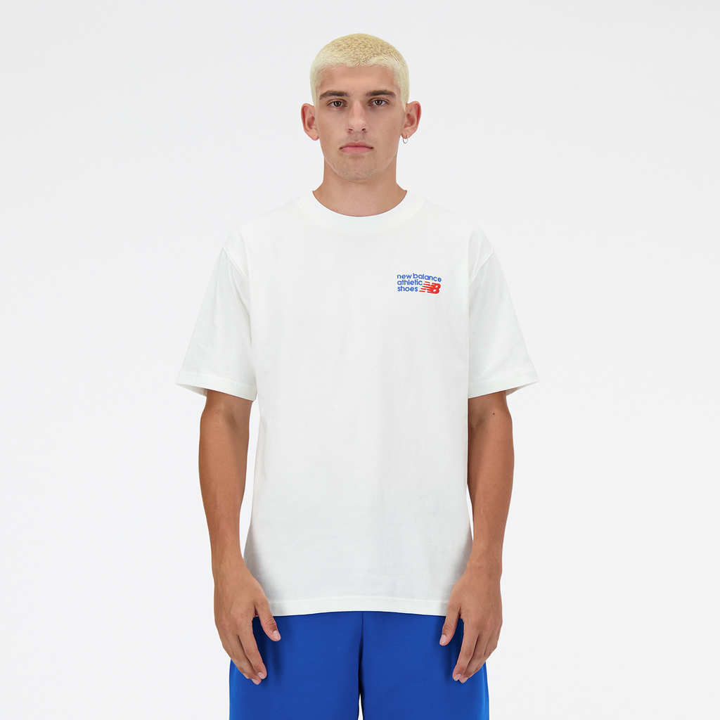 New Balance Athletics Premium Logo T-Shirt in WEISS