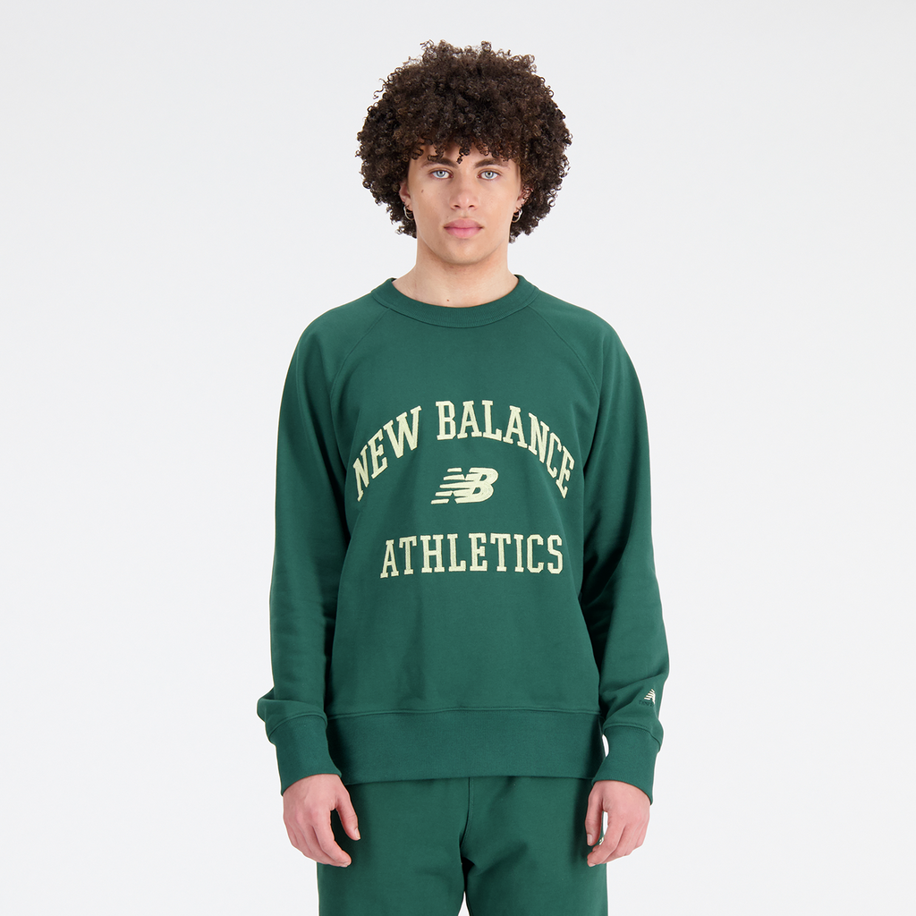 Athletics Varsity Fleece Crewneck nightwatch green Hauptbild_brandshop