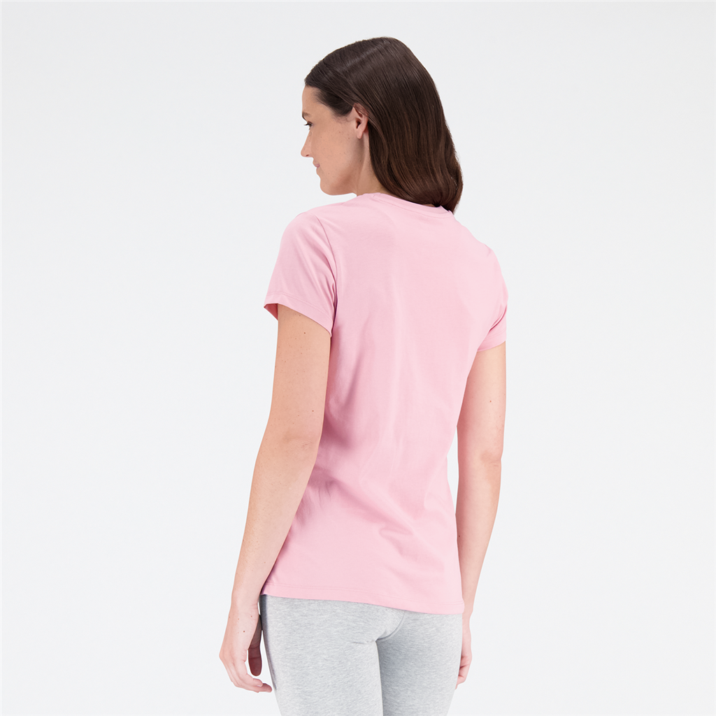 W Essentials Stacked Logo T-Shirt hazy rose model_bild_back_brandshop